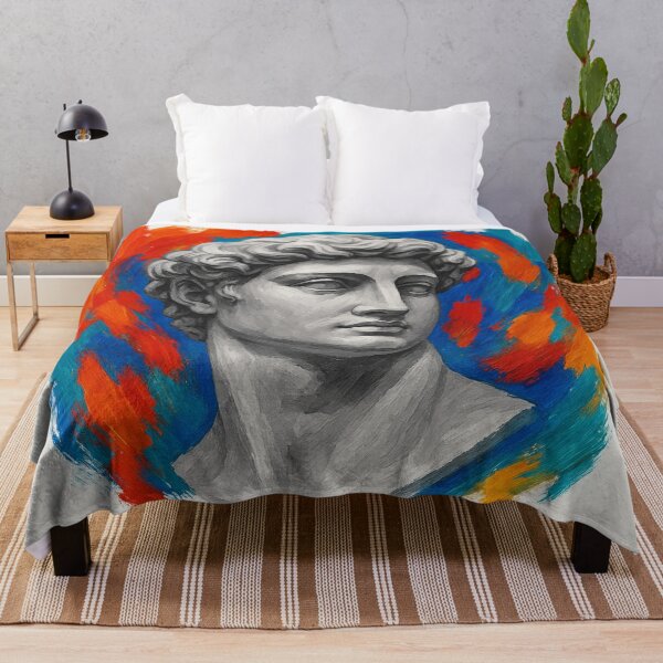 Item preview, Classical Sculpture with Colorful Paint Strokes designed and sold by AgingeR.
