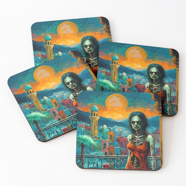 Item preview, Zombie Woman on the Balcony - Sunset Over City designed and sold by NightTimeJ.