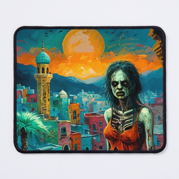 Item preview, Zombie Woman on the Balcony - Sunset Over City designed and sold by NightTimeJ.