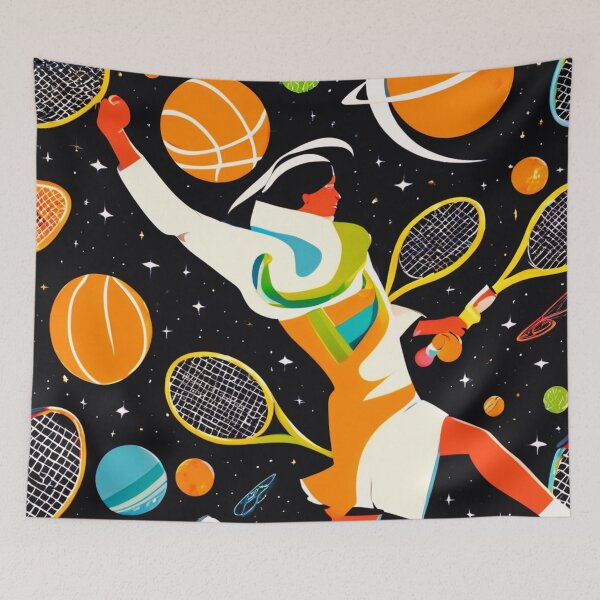 Item preview, Space Tennis Players, a Sporting Rivalry designed and sold by Zofia Sosnecka.