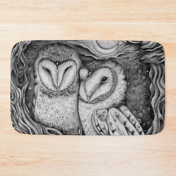 Item preview, Graphite and Ink Moolight Owls designed and sold by Christina Plumb.