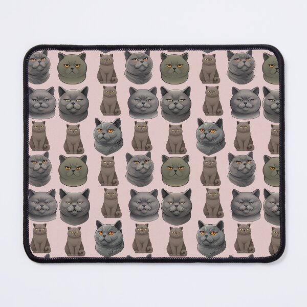 Item preview, “British Shorthair Expressions – Calm Chaos in Gray” designed and sold by catastrocat.