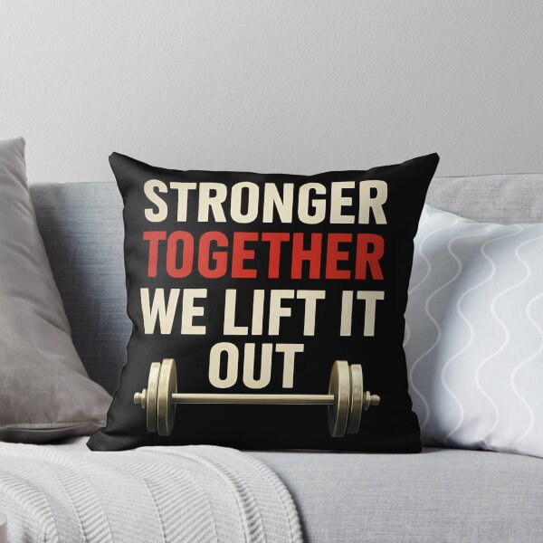 Item preview, Stronger Together We Lift It Out – Motivational Gym Quote Poster designed and sold by Raja Kumar Das.