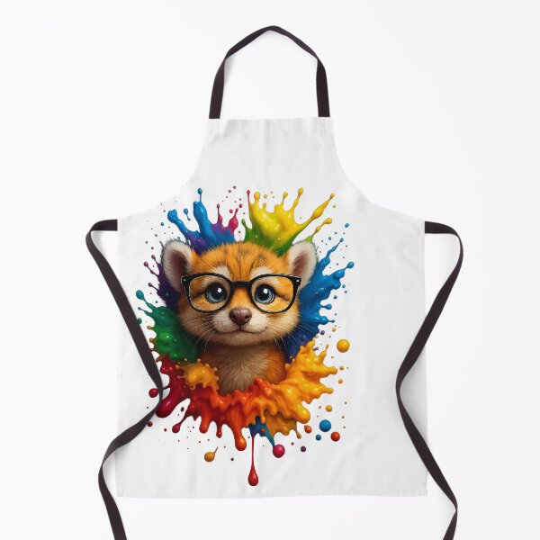Item preview, Cute Baby Animal with Glasses and Colorful Paint Splashes Fun Gift for Animal Lovers designed and sold by LarsVegas2012.