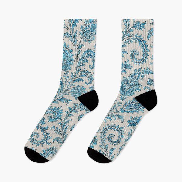 Item preview, Elegant Blue Paisley Floral Pattern – Vintage Oriental Seamless Design designed and sold by Gold Turtle  Lina.