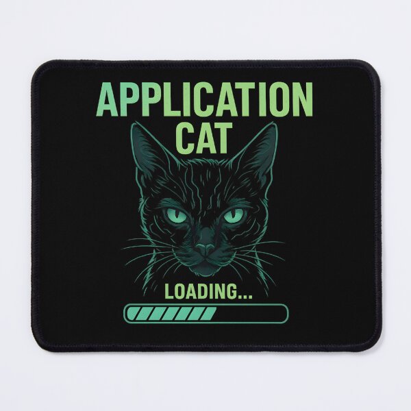 Item preview, appliCATion – Cyber Cat T-Shirt | Futuristic Tech Humor for Cat Lovers designed and sold by SVALANART.