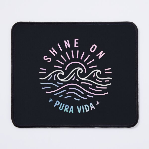 Item preview, SHINE ON - PURA VIDA Line Sketch Waves & Sunshine - Neon multi-tone designed and sold by Big Bang Canvas.