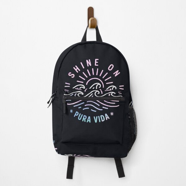 Item preview, SHINE ON - PURA VIDA Line Sketch Waves & Sunshine - Neon multi-tone designed and sold by Big Bang Canvas.