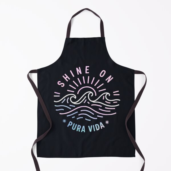 Item preview, SHINE ON - PURA VIDA Line Sketch Waves & Sunshine - Neon multi-tone designed and sold by Big Bang Canvas.