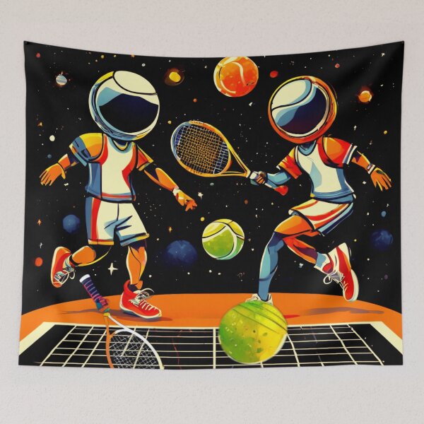 Item preview, Space Tennis Players, a Sporting Rivalry designed and sold by Zofia Sosnecka.