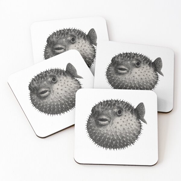 Item preview, RETRO BLOWFISH – Black & White Newspaper Collage Art designed and sold by RICK-TURNER.