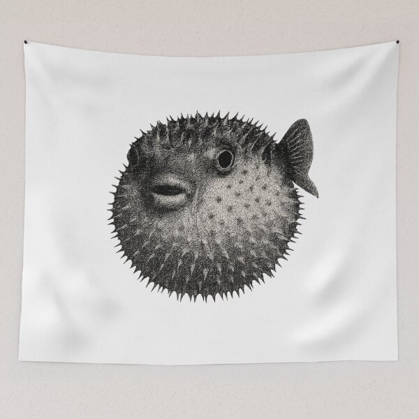 Item preview, RETRO BLOWFISH – Black & White Newspaper Collage Art designed and sold by RICK-TURNER.
