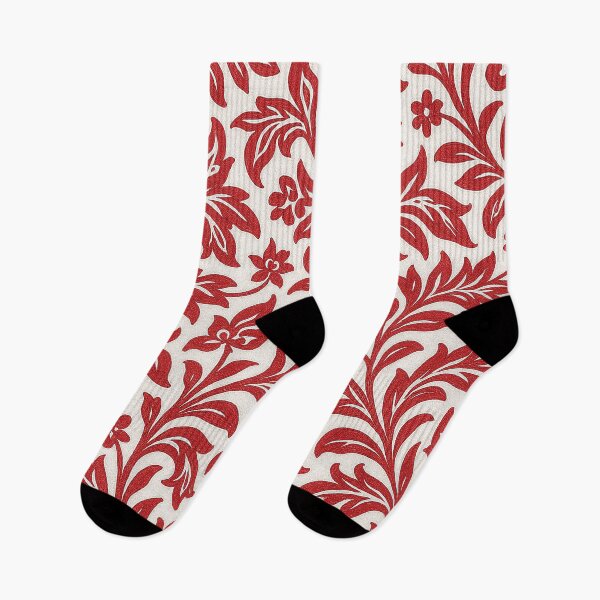 Item preview, Red Floral Seamless Pattern – Bold Vintage Botanical Print designed and sold by Gold Turtle  Lina.
