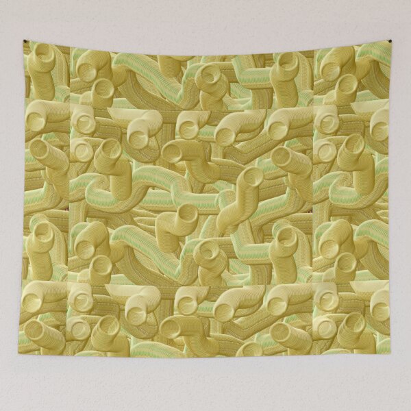 Item preview, 3D serpentine golden rings intertwined, harmonious and coordinated to form an abstract artistic composition of circular gold, green spiral and swirl. designed and sold by jotcar.