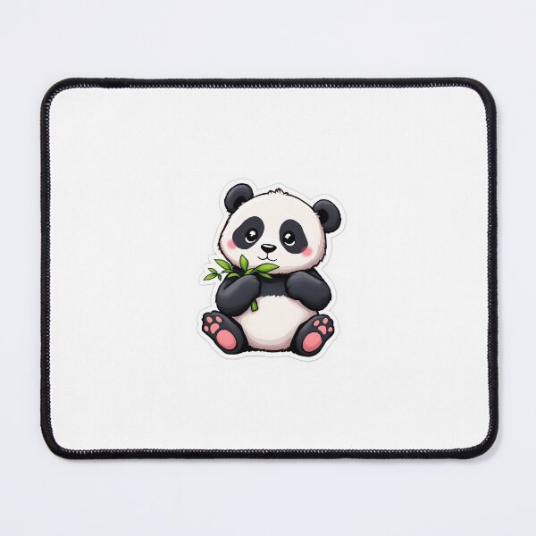 Item preview, Adorable Chibi Panda Eating Bamboo designed and sold by PixiPaw.