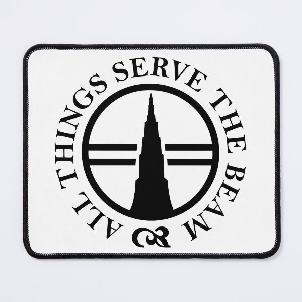 Item preview, All Things Serve the Beam – Dark Tower Symbol (Black Edition) designed and sold by TheDisloyalists.
