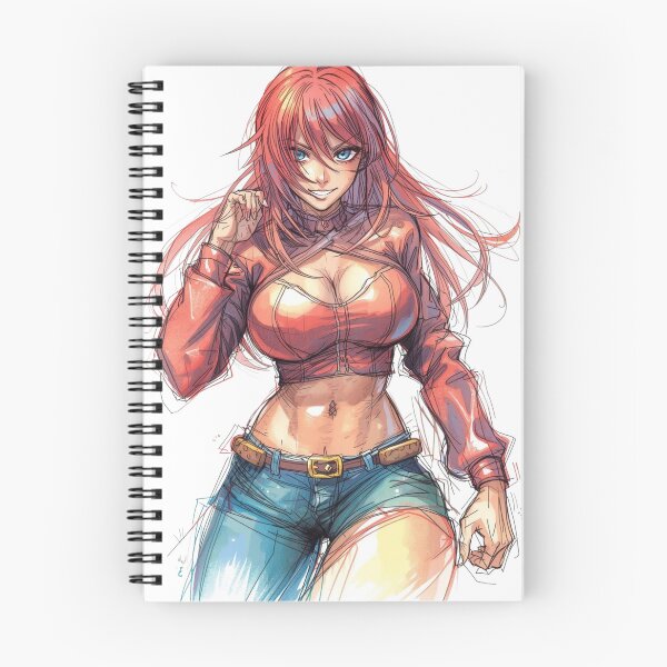Item preview, Fierce Redhead Anime Sketch designed and sold by Pigmentra.