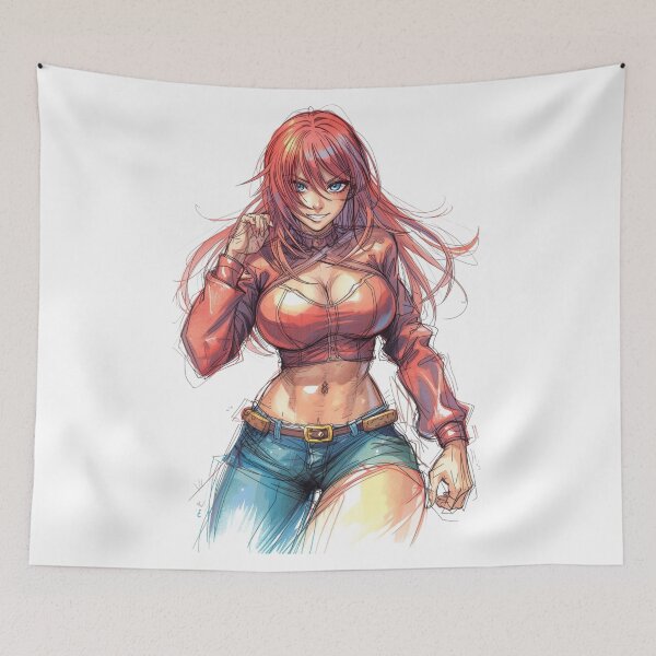 Item preview, Fierce Redhead Anime Sketch designed and sold by Pigmentra.