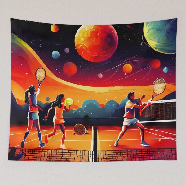 Item preview, Space Tennis Players, a Sporting Rivalry designed and sold by Zofia Sosnecka.