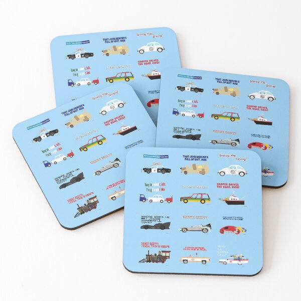 Item preview, Iconic Movie Vehicles & Quotes (Made from Letters and Punctuation Marks) designed and sold by TheFiveFive.