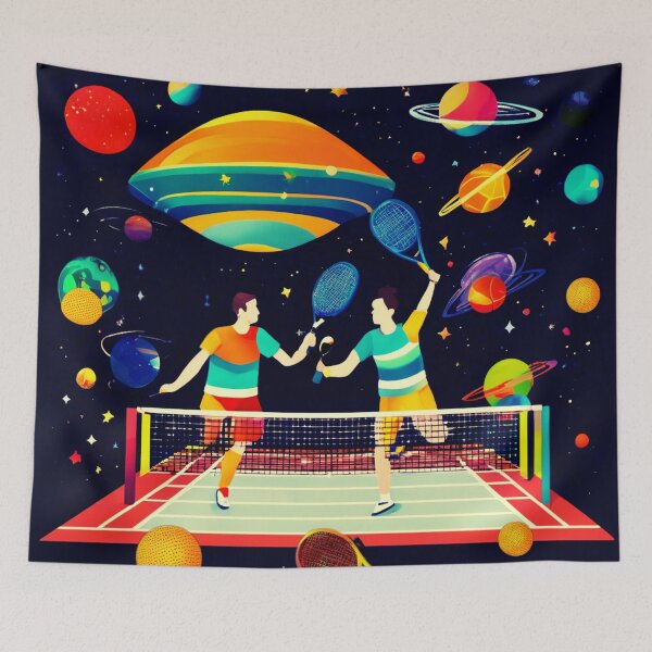 Item preview, Space Tennis Players, a Sporting Rivalry designed and sold by Zofia Sosnecka.