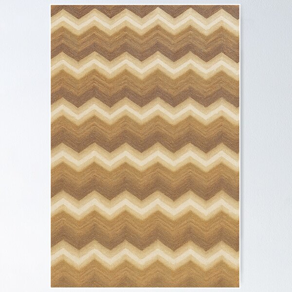 Item preview, Warm Chevron Pattern – Neutral Toned Zigzag Fabric Design designed and sold by Gold Turtle  Lina.