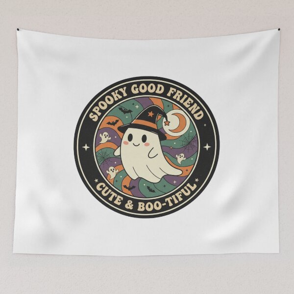 Item preview, Cute & Boo-tiful - Spooky Good Friend Retro Ghost designed and sold by Barek532.