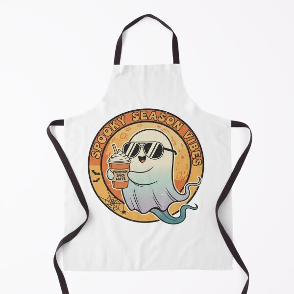 Item preview, Spooky Season Vibes - Retro Pumpkin Spice Ghost designed and sold by Barek532.
