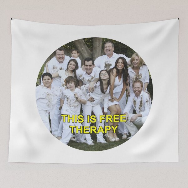Item preview, This is free therapy meme Modern family Phil's-osophy funny sticker tv show designed and sold by My Favorite Store.