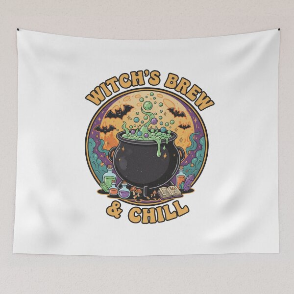 Item preview, Witch's Brew & Chill - Retro Halloween Cauldron designed and sold by Barek532.