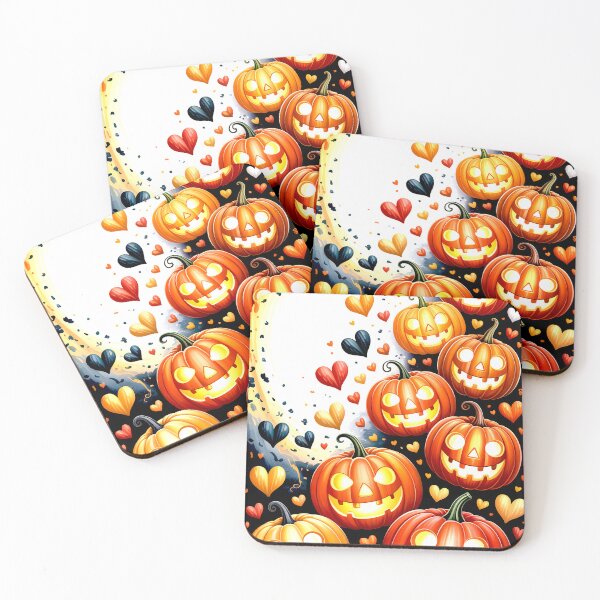 Item preview, Playful Pumpkin Parade with Hearts designed and sold by Exodoi.