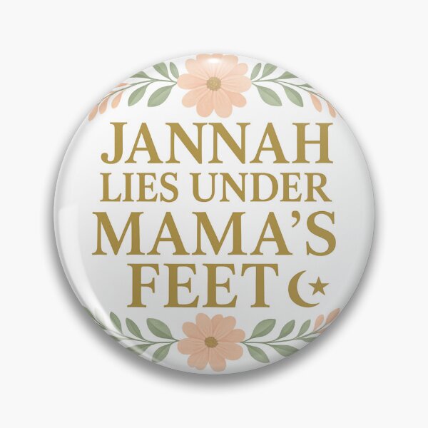 Item preview, Jannah Lies Under Mama’s Feet Quote designed and sold by Juwwab.