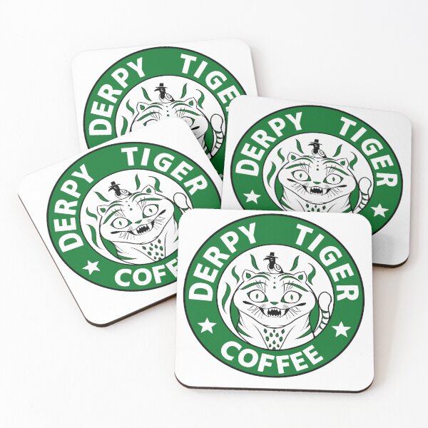 Item preview, Derpy Tiger Coffee - Original Green designed and sold by Kemvee's Coffee Shop.