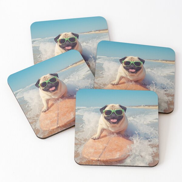 Item preview, Pug on a surfboard designed and sold by greentiger1.