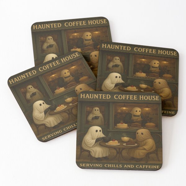 Item preview, Haunted Coffee House – Cozy Ghost Café Vibes designed and sold by alizo74.