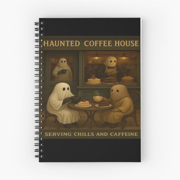 Item preview, Haunted Coffee House – Cozy Ghost Café Vibes designed and sold by alizo74.