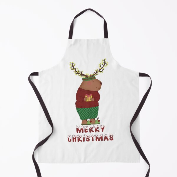 Item preview, Capybara cute with gift clipart merry christmas greeting card designed and sold by My Favorite Store.