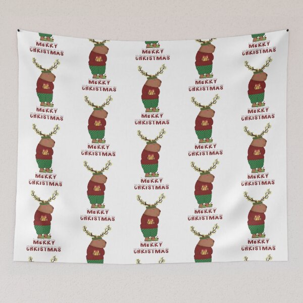 Item preview, Capybara cute with gift clipart merry christmas greeting card designed and sold by My Favorite Store.