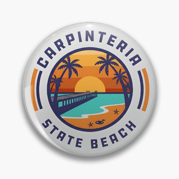Item preview, Parche de viaje vintage de Carpinteria State Beach designed and sold by LittleArij.
