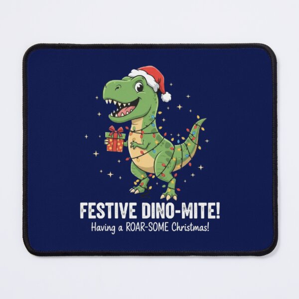 Item preview, Festive Dino-Mite! Roar-some Christmas T-Rex with Lights designed and sold by Syrupulse.