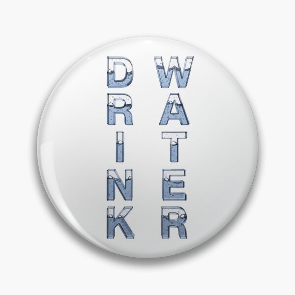 Item preview, Drink Water – Refreshing 3d Glass Lettering Composition designed and sold by stereonut.