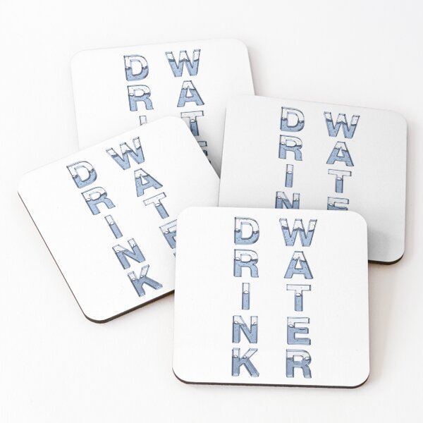 Item preview, Drink Water – Refreshing 3d Glass Lettering Composition designed and sold by stereonut.