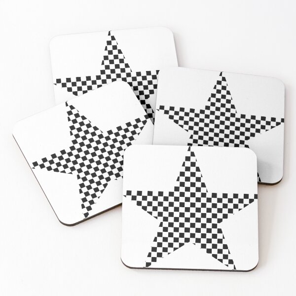Item preview, Black and white checkerboard star design designed and sold by Designfs.