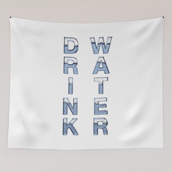 Item preview, Drink Water – Refreshing 3d Glass Lettering Composition designed and sold by stereonut.