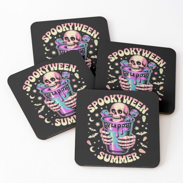 Item preview, Spookyween Summer Skull Cup Design – Neon Pastel Aesthetic Halloween Drink Art for Spooky Season Fans designed and sold by GemBob Creations.