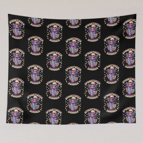 Item preview, Spookyween Summer Skull Cup Design – Neon Pastel Aesthetic Halloween Drink Art for Spooky Season Fans designed and sold by GemBob Creations.