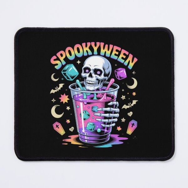 Item preview, Spookyween Skull Drink Cup Design – Neon Pastel Creepy-Cute Halloween Aesthetic for Spooky Season Fans designed and sold by GemBob Creations.