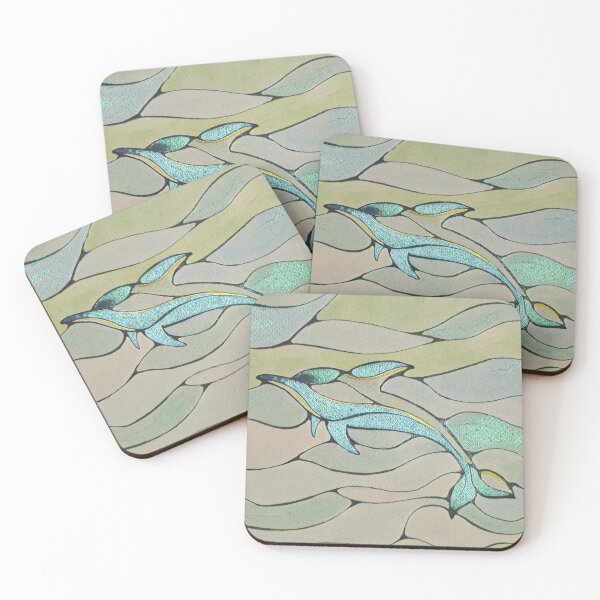 Item preview, A shiny dolphin in ocean waves designed and sold by SaraMN88.