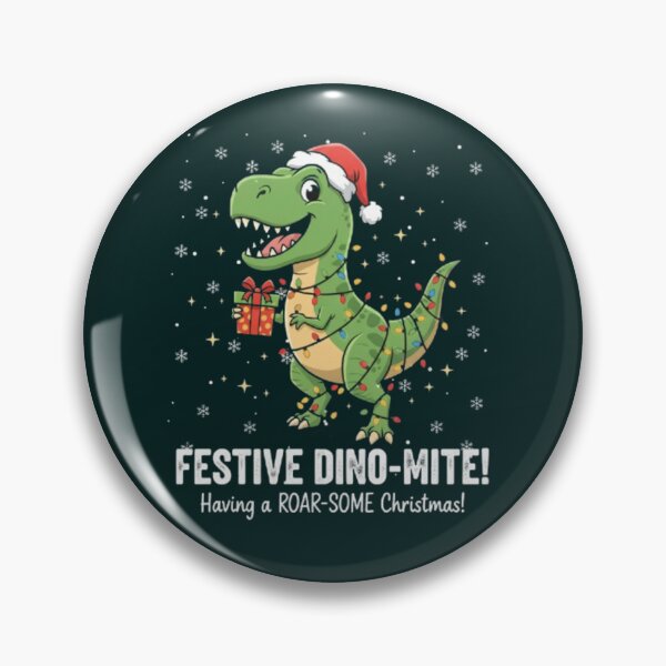 Item preview, Festive Dino-Mite! Snowy T-Rex Christmas | Roar-some Winter Holiday designed and sold by Syrupulse.