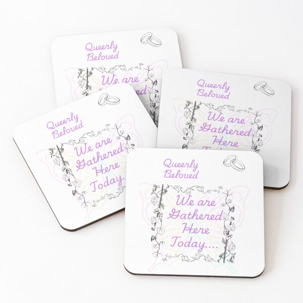 Item preview, Queer Wedding Design Saying Queerly Beloved designed and sold by DisabledTangles.